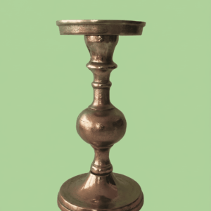 Portavela con acabado en cobre rosado