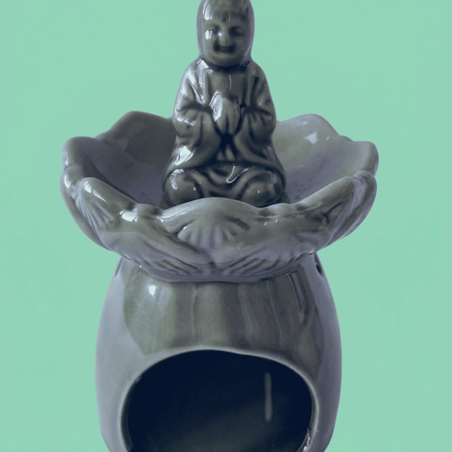 Quemador de cera Buda - Verde oliva