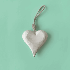 Corazón Madera Blanco