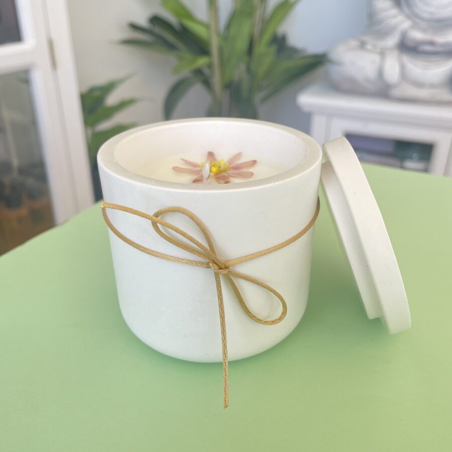 Vela Vaso con Tapa - Alma Floral