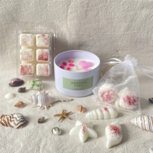 Pack Completo Vela Lata/Wax Melt cubo/Wax Melt figuras de Mar - Alma Floral